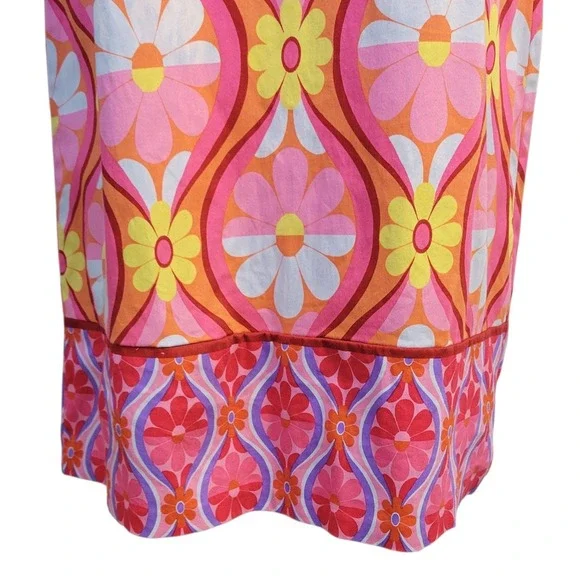 London Times Retro Shift Dress Sz 12
60s Psychedelic Floral Sheath Dress HG4515 - Picture 3 of 10